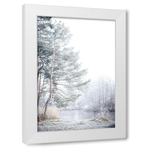 Silence White Modern Wood Framed Art Print by Allen, Kimberly