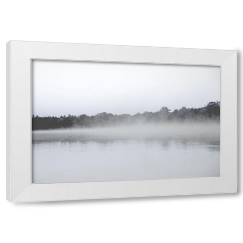 Lake Mist White Modern Wood Framed Art Print by Allen, Kimberly