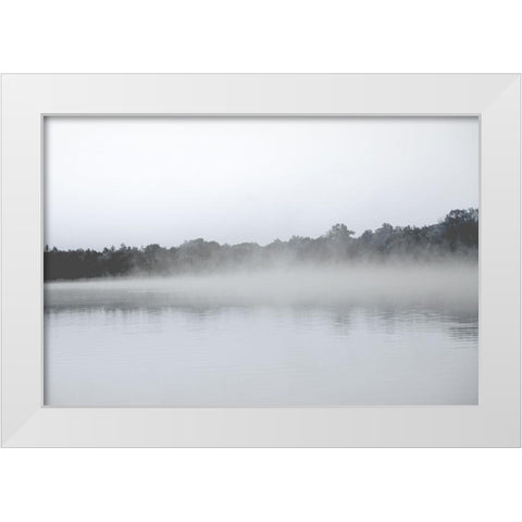 Lake Mist White Modern Wood Framed Art Print by Allen, Kimberly