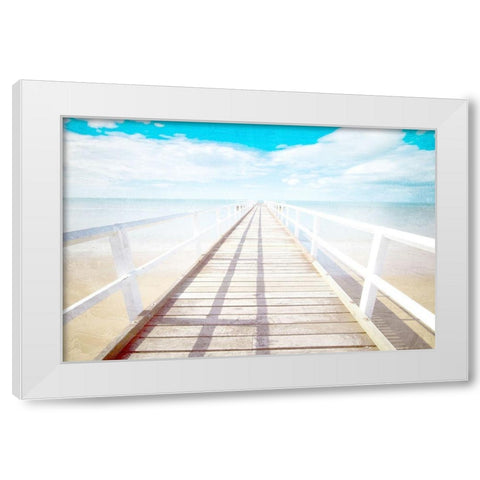 Pier White Modern Wood Framed Art Print by Allen, Kimberly