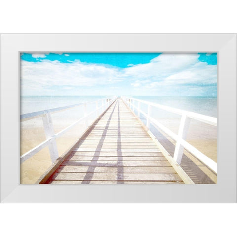 Pier White Modern Wood Framed Art Print by Allen, Kimberly