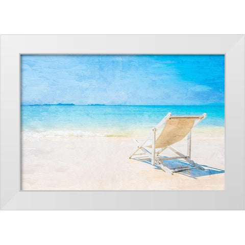 Shore Watching White Modern Wood Framed Art Print by Allen, Kimberly