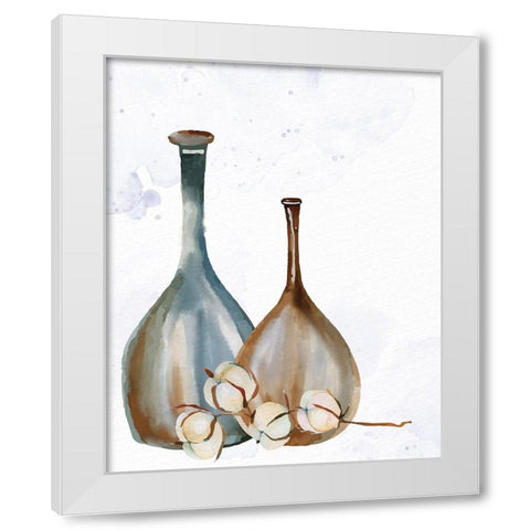Cotton Vase 1 White Modern Wood Framed Art Print by Allen, Kimberly