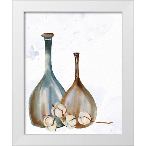 Cotton Vase 1 White Modern Wood Framed Art Print by Allen, Kimberly