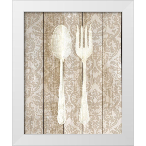 Cutlery 1 White Modern Wood Framed Art Print by Allen, Kimberly