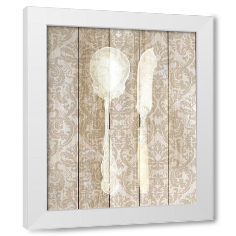 Cutlery 2 White Modern Wood Framed Art Print by Allen, Kimberly