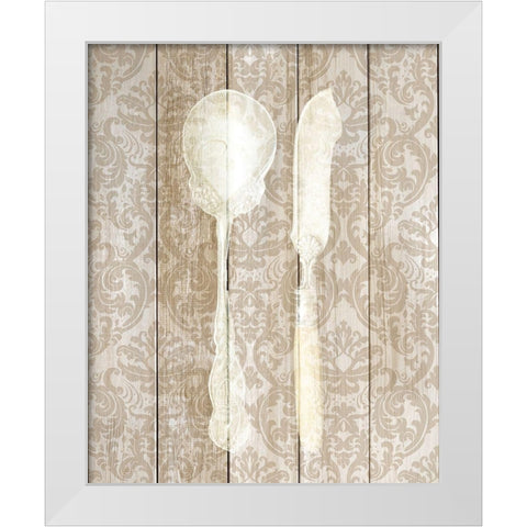 Cutlery 2 White Modern Wood Framed Art Print by Allen, Kimberly