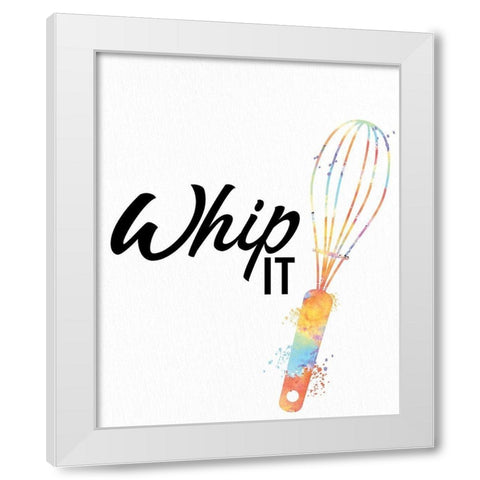 Whip It White Modern Wood Framed Art Print by Allen, Kimberly
