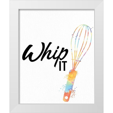 Whip It White Modern Wood Framed Art Print by Allen, Kimberly