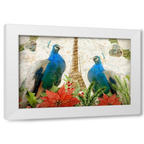 Christmas in Paris White Modern Wood Framed Art Print by Allen, Kimberly