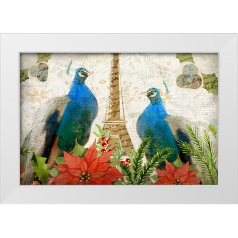 Christmas in Paris White Modern Wood Framed Art Print by Allen, Kimberly