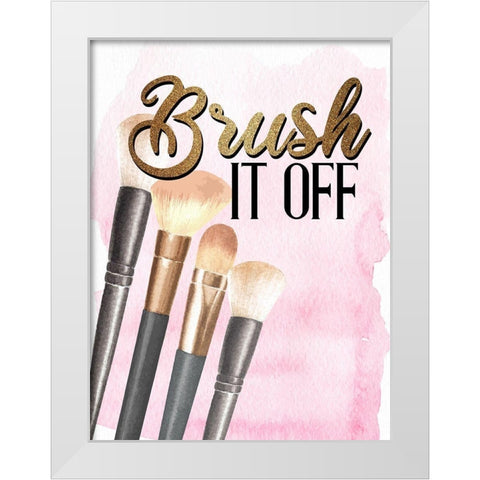 Brush it Off 1 White Modern Wood Framed Art Print by Allen, Kimberly