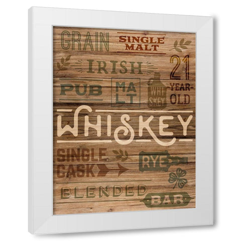 Whiskey Wood White Modern Wood Framed Art Print by Allen, Kimberly