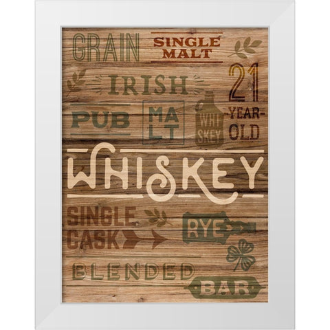 Whiskey Wood White Modern Wood Framed Art Print by Allen, Kimberly