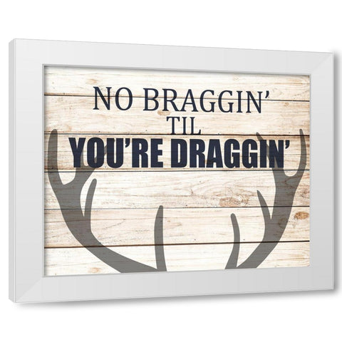 No Braggin White Modern Wood Framed Art Print by Allen, Kimberly