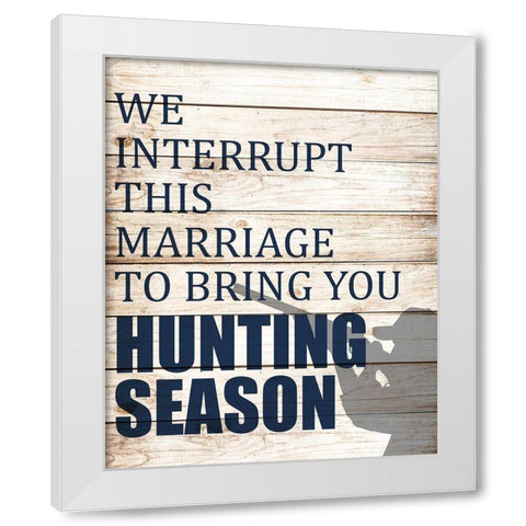 We Interrupt White Modern Wood Framed Art Print by Allen, Kimberly