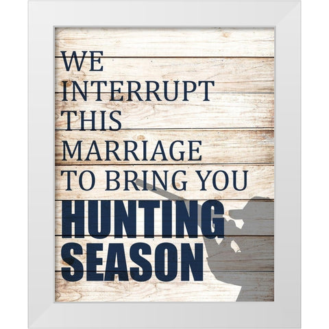 We Interrupt White Modern Wood Framed Art Print by Allen, Kimberly