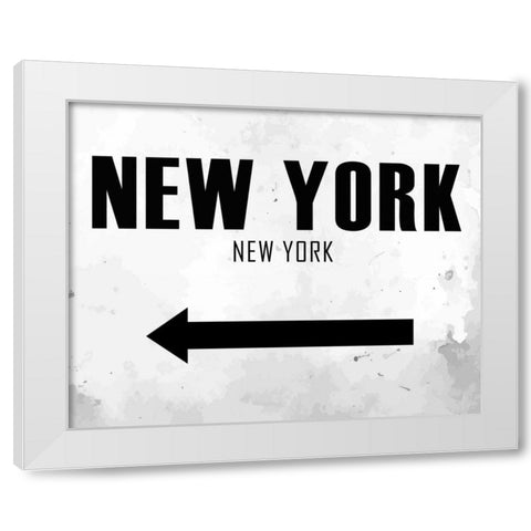 New York Arrow White Modern Wood Framed Art Print by Allen, Kimberly