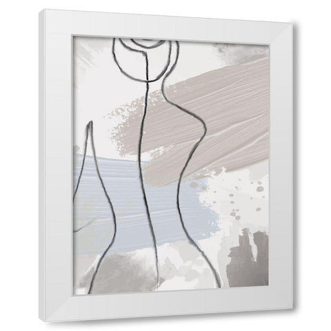 Shape 1 White Modern Wood Framed Art Print by Allen, Kimberly