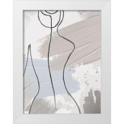 Shape 1 White Modern Wood Framed Art Print by Allen, Kimberly