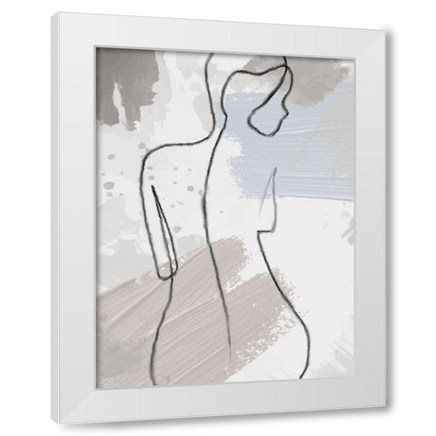 Shape 2 White Modern Wood Framed Art Print by Allen, Kimberly