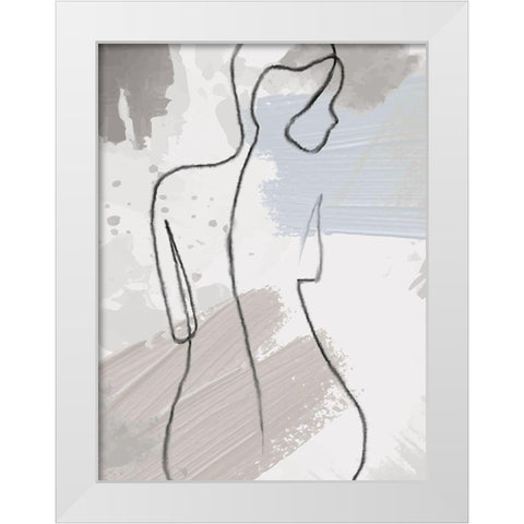 Shape 2 White Modern Wood Framed Art Print by Allen, Kimberly
