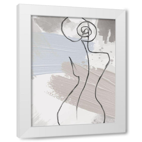 Shape 3 White Modern Wood Framed Art Print by Allen, Kimberly