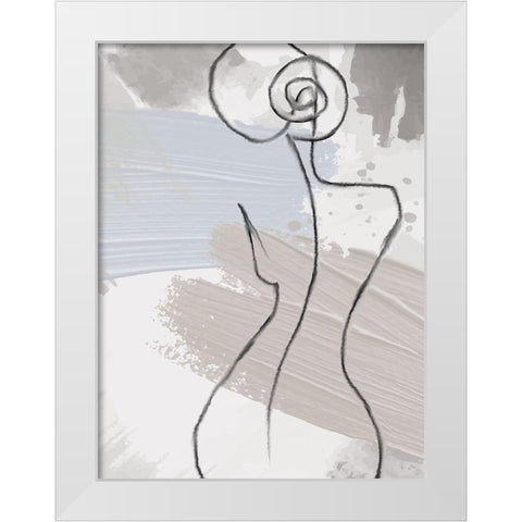 Shape 3 White Modern Wood Framed Art Print by Allen, Kimberly