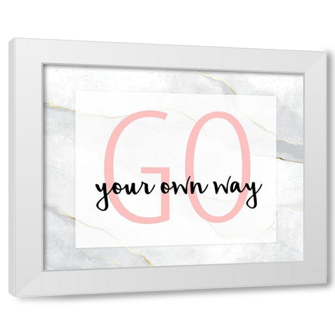 Go Your Own Way 3 White Modern Wood Framed Art Print by Allen, Kimberly
