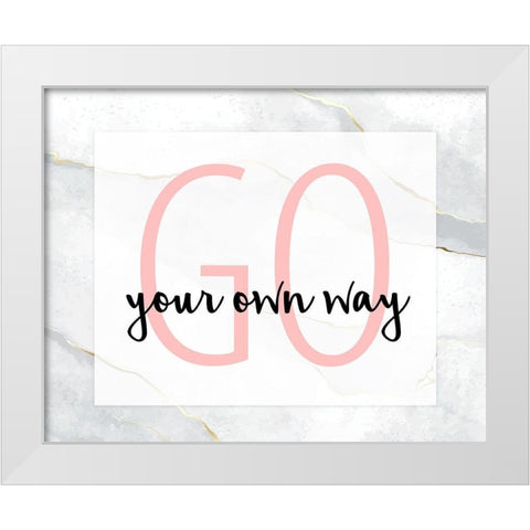 Go Your Own Way 3 White Modern Wood Framed Art Print by Allen, Kimberly