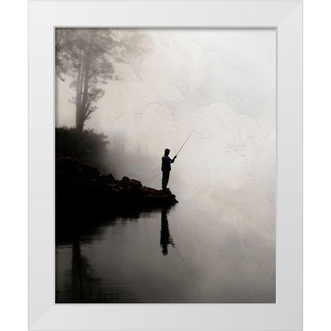 Dusk White Modern Wood Framed Art Print by Allen, Kimberly