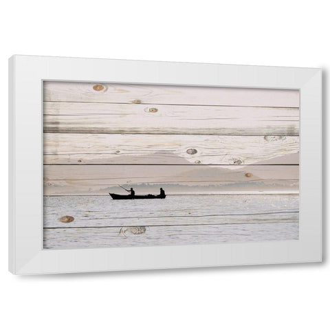 Morning Fish White Modern Wood Framed Art Print by Allen, Kimberly