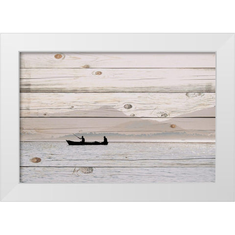 Morning Fish White Modern Wood Framed Art Print by Allen, Kimberly