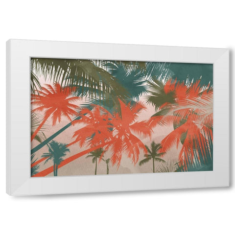 Colorful Palm White Modern Wood Framed Art Print by Allen, Kimberly