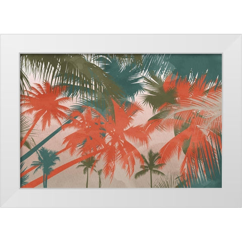 Colorful Palm White Modern Wood Framed Art Print by Allen, Kimberly