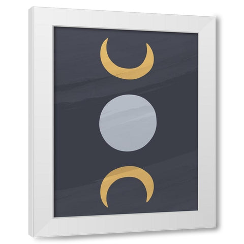 Moon Line White Modern Wood Framed Art Print by Allen, Kimberly