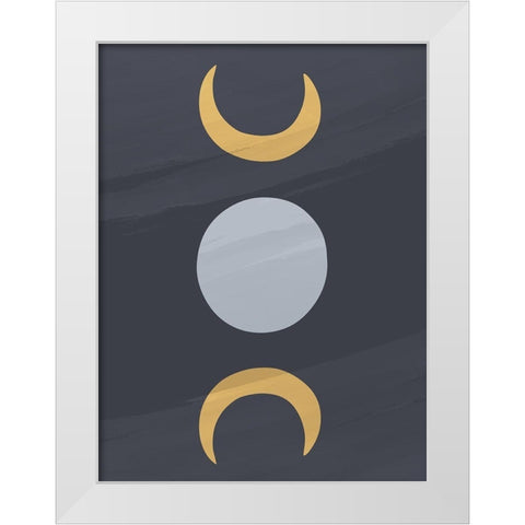 Moon Line White Modern Wood Framed Art Print by Allen, Kimberly