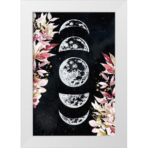 Moon Phases White Modern Wood Framed Art Print by Allen, Kimberly