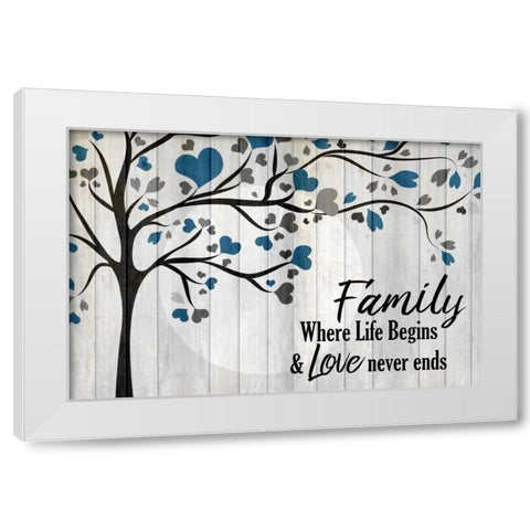 Where Life Begins White Modern Wood Framed Art Print by Allen, Kimberly