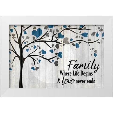 Where Life Begins White Modern Wood Framed Art Print by Allen, Kimberly