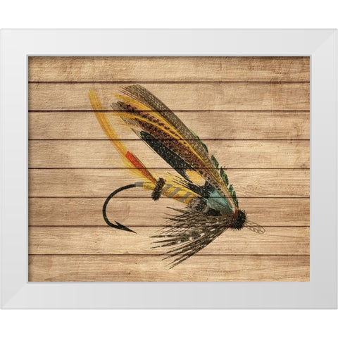 Fly Fishing 1 White Modern Wood Framed Art Print by Allen, Kimberly