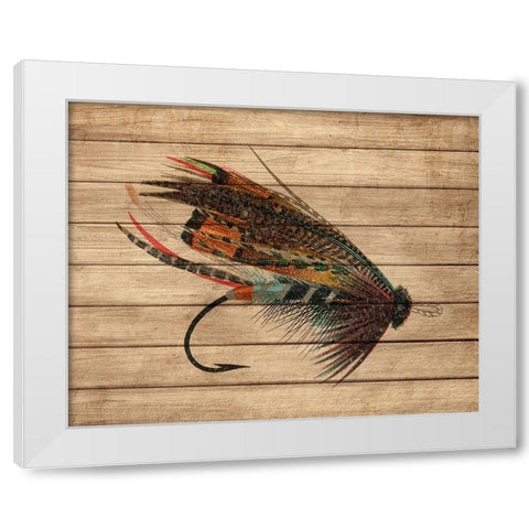 Fly Fishing 2 White Modern Wood Framed Art Print by Allen, Kimberly