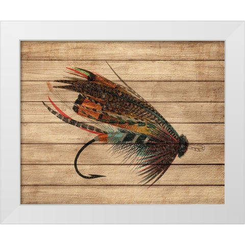 Fly Fishing 2 White Modern Wood Framed Art Print by Allen, Kimberly