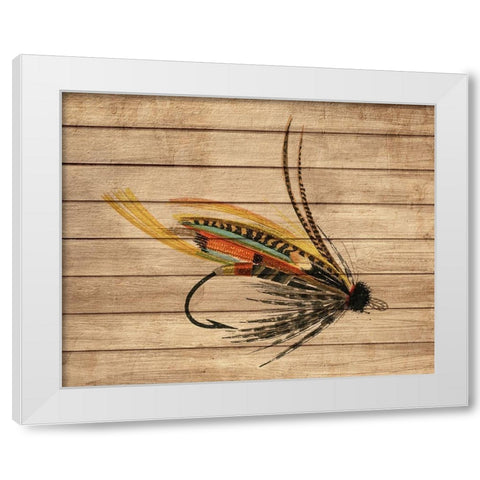 Fly Fishing 3 White Modern Wood Framed Art Print by Allen, Kimberly
