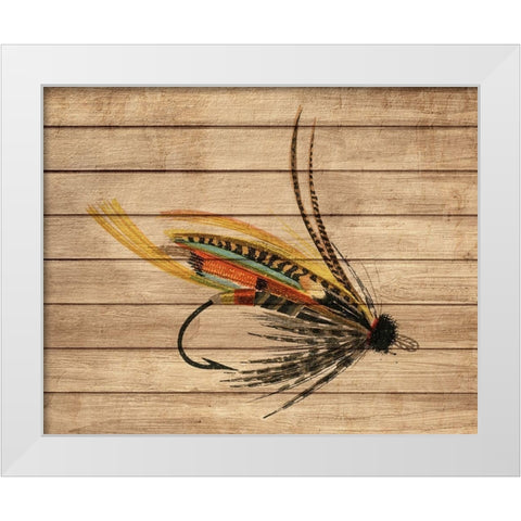 Fly Fishing 3 White Modern Wood Framed Art Print by Allen, Kimberly