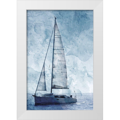 Sailing White Modern Wood Framed Art Print by Allen, Kimberly
