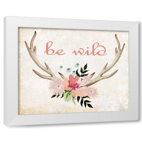 Be Wild White Modern Wood Framed Art Print by Allen, Kimberly