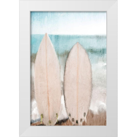 White Surfboards White Modern Wood Framed Art Print by Allen, Kimberly