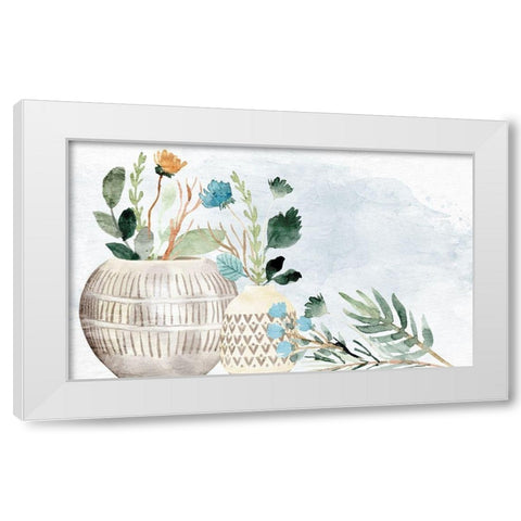 Flower Vases 1 White Modern Wood Framed Art Print by Allen, Kimberly