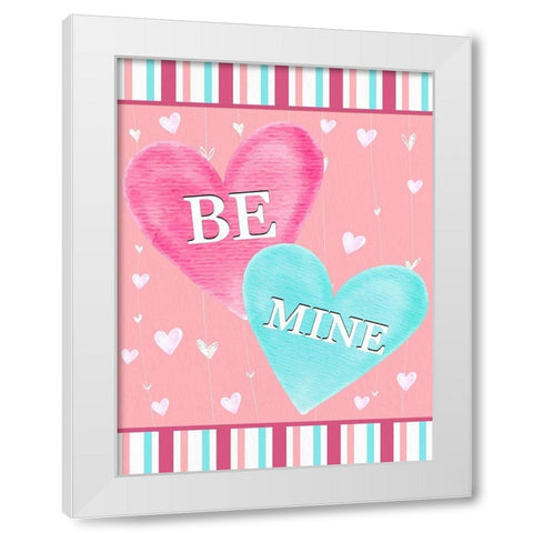 Be Mine White Modern Wood Framed Art Print by Allen, Kimberly
